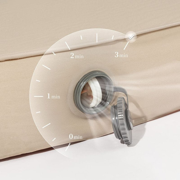 Самонадувающийся матрас 10 см двойной с помпою Naturehike , бежевый -
                                                        Фото 6