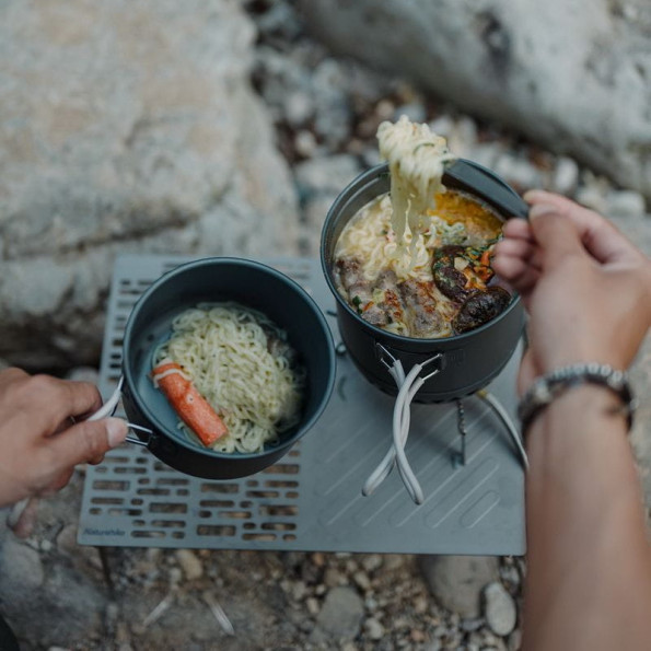 Набор посуды для кемпинга 2 ед. Naturehike 1,8 л, алюминий -
                                                        Фото 10