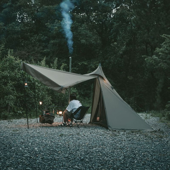 Палатка с острой верхушкой Naturehike коричневая -
                                                        Фото 2