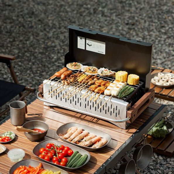 Портативный гриль для столешницы Naturehike чорний -
                                                        Фото 4