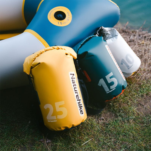 Водонепроницаемый чехол Naturehike 10 л, белый -
                                                        Фото 2