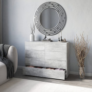 Комод на 8 ящиков Бетон