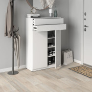 Тумба для обуви с ящиками для обуви Белая Тумба для обуви с ящиками для обуви Белая