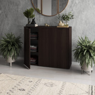 Комод-тумба на три дверцы с полками Венге