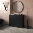 Комод на 4 ящика с дверкой Черный