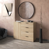 Комод на 4 ящика с дверкой Дуб Сонома