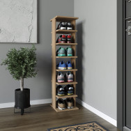 Полка для обуви на 7 ячеек Дуб Сонома