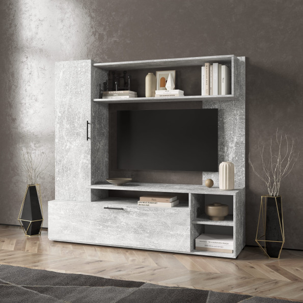 Стінка у вітальню під ТВ Бетон