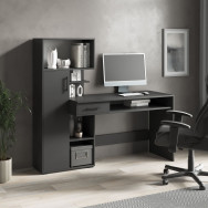 Письменный компьютерный стол с пеналом и выдвижным ящиком Антрацит