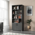 Стелаж з відкритими полицями та тумбою з дверками Антрацит