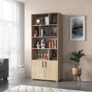 Стелаж з відкритими полицями та тумбою з дверками Дуб Сонома