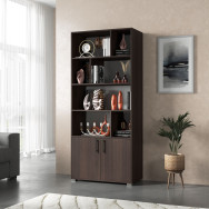 Стелаж з відкритими полицями та тумбою з дверками Венге