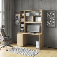 Письменный офисный столик с тумбой и надстройкой Дуб Сонома