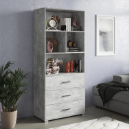 Стелаж з шухлядами та полицями Бетон