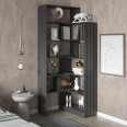 Кутовий стелаж на 10 полиць Антрацит