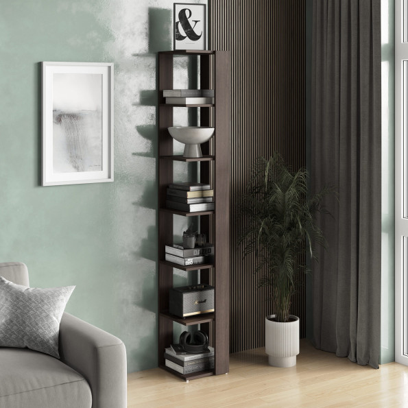 Книжная полка для дома на 6 ячеек Венге