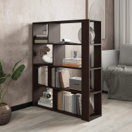 Современный книжный стеллаж для книг и декора на 8 ячеек Венге