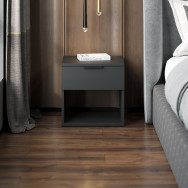 Прикроватная тумба с открытой полкой Черная