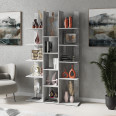 Современный книжный стеллаж для дома и офиса на 15 ячеек Бетон