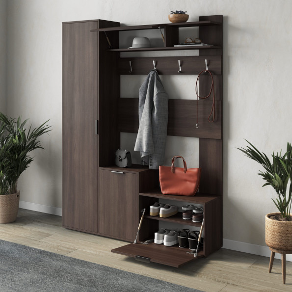 Передпокій з пеналом та тумбою під взуття Венге