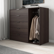 Комод на 5 ящиков и штангой Венге