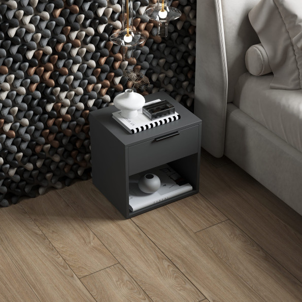 Прикроватная тумба с выдвижным ящиком Антрацит