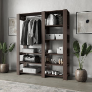 Гардеробный шкаф открытого типа с полками и штангой Венге Гардеробный шкаф открытого типа с полками и штангой Венге