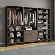 Комплект шаф для гардеробу в стилі лофт Венге
