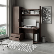 Компьютерный стол с пеналом и надстройкой Венге