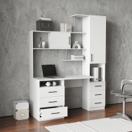 Письменный стол с тумбой и пеналом Белый