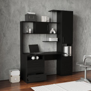 Письменный стол с тумбой и пеналом Черный