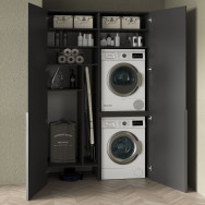 Господарська шафа для пральної машини та побутової техніки Антрацит