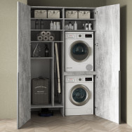 Господарська шафа для пральної машини та побутової техніки Бетон