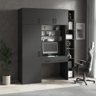 Письменный стол со стеллажом и пеналом Антрацит