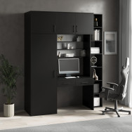 Письменный стол со стеллажом и пеналом Черный