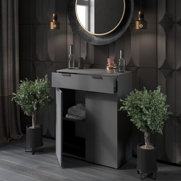 Комод с дверцами и ящиком Антрацит