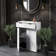 Комод с дверцами и ящиком Белый