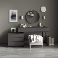 Стіл письмовий з тумбою та шухлядами в стилі лофт Антрацит