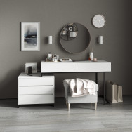 Стіл письмовий з тумбою та шухлядами в стилі лофт Білий