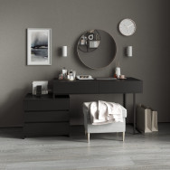 Стіл письмовий з тумбою та шухлядами в стилі лофт Чорний