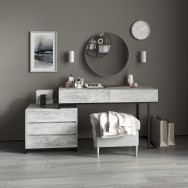 Стіл письмовий з тумбою та шухлядами в стилі лофт Бетон