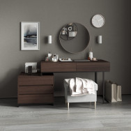 Стіл письмовий з тумбою та шухлядами в стилі лофт Венге