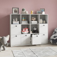 Книжный шкаф на 6 ячеек и 6 ящиков Белый