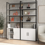 Стеллаж для дома и офиса в стиле Лофт Белый