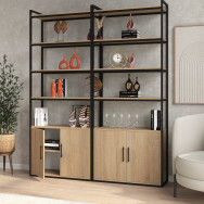 Стеллаж для дома и офиса в стиле Лофт Дуб Сонома