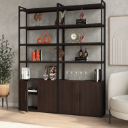 Стеллаж для дома и офиса в стиле Лофт Венге