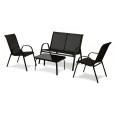 Комплект садовой мебели 4-местной черный