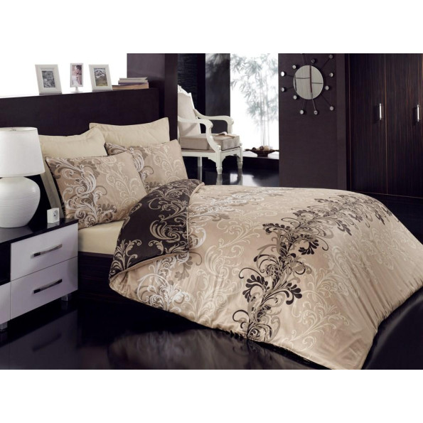 Комплект постільної білизни Cotton Box сатин Cemile Bej 200x220
