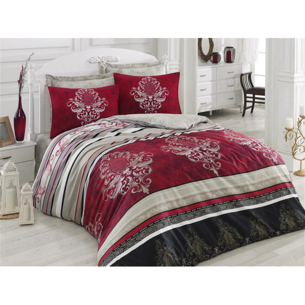 Комплект постельного белья Cotton Box Royal Asra Bordo