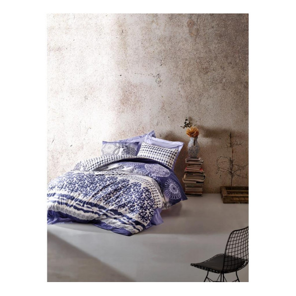 Комплект постільної білизни Cotton Box Lucca Mavi